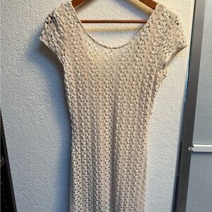 Free People Ivory Knit Midi Dress